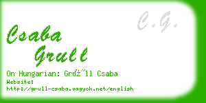 csaba grull business card